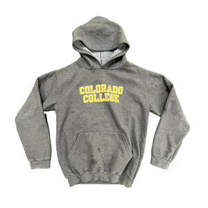 Y2K Colorado College Gray Pullover Sweatshirt Hoodie Sz Small University NCAA